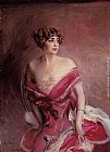 Portrait Canvas Paintings - Portrait of Mlle de Gillespie, 'La Dame de Biarritz'